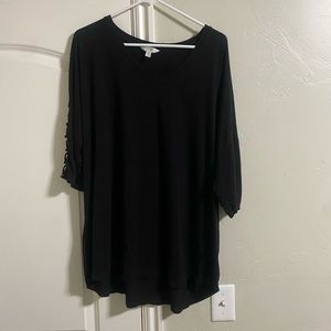Black Mid Sleeve Shirt